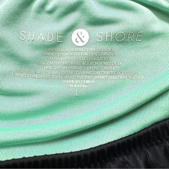 🔴 5 for $10 ONE Shade & Shore Black Full Coverage Swimsuit Bottom Size L - Picture 5 of 5